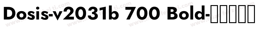 Dosis-v2031b 700 Bold字体转换